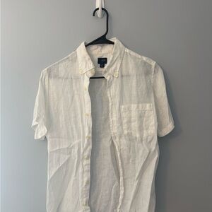 J. Crew White Casual Button Down Shirt